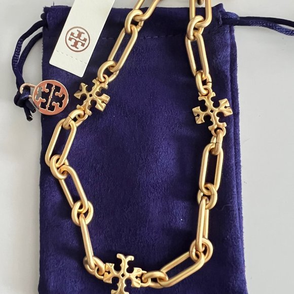 TORY BURCH ROXANNE CHAIN SHORT NECKLACE - Picture 2 of 11